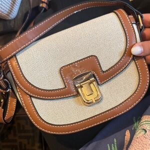 Elegant Tan and Cream Women's Bag